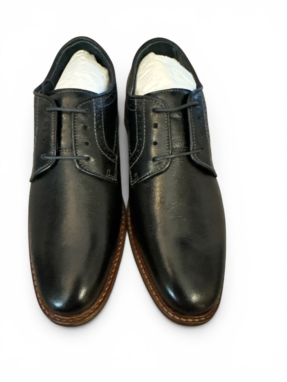 Johnston & Murphy Flex Black Leather Derby Dress Shoes – New